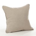 Saro Lifestyle SARO 15063.N20S 20 in. Square Pompom Design Pillow with Down Filled  Natural 15063.N20S